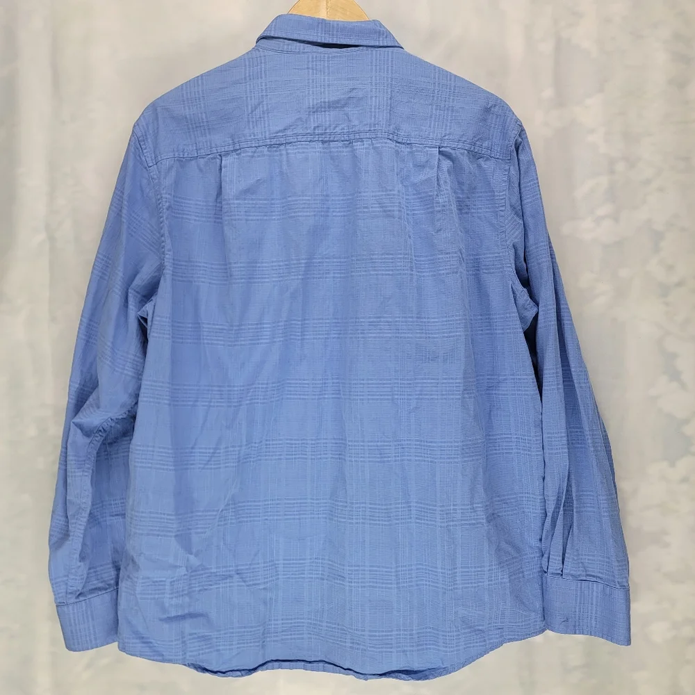 Tasso Elba Large 16-16 1/5 Mens Shirt Angled Barrel Cuff Regular Fit Non Iron - Picture 2 of 6